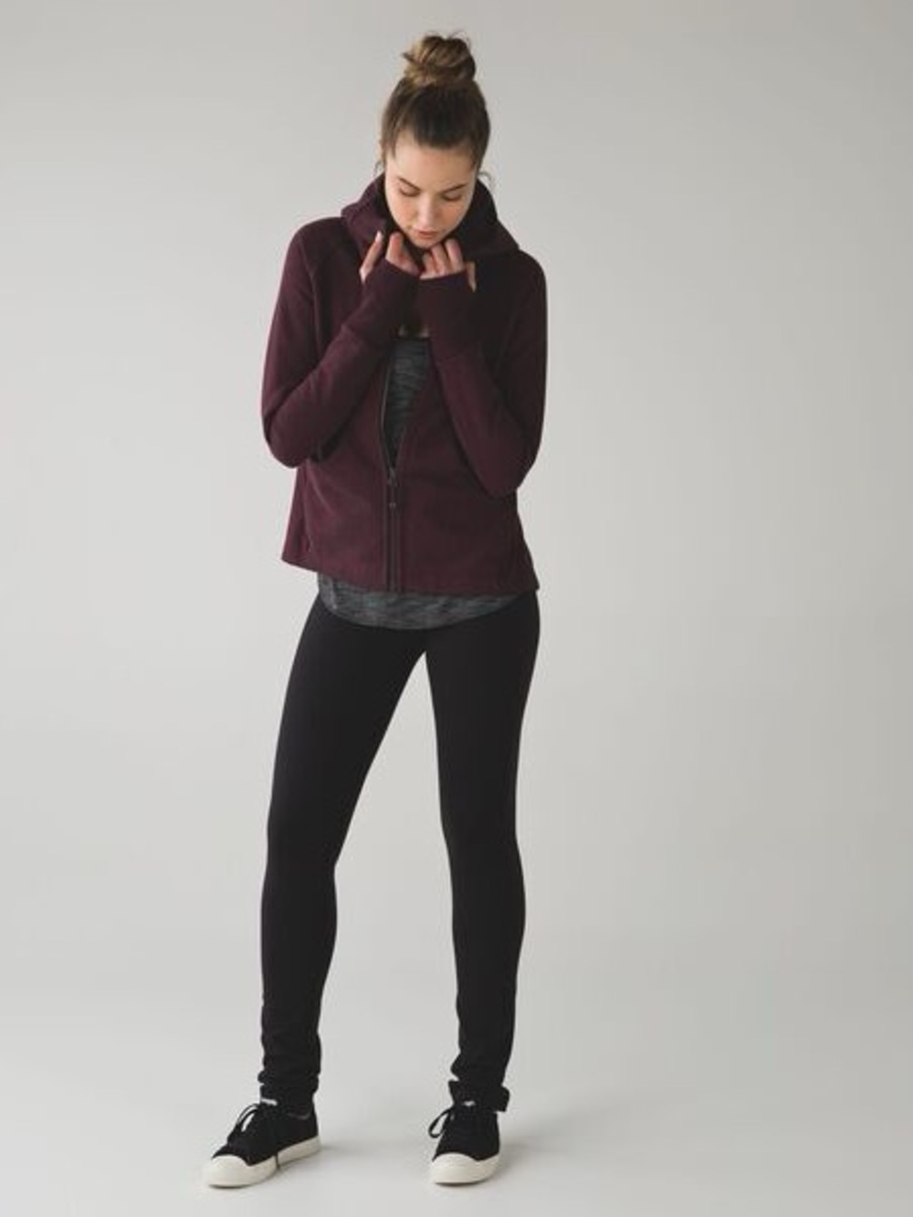 Lululemon Pleat to Street Hoodie size 4 Bordeaux - Picture 3 of 12